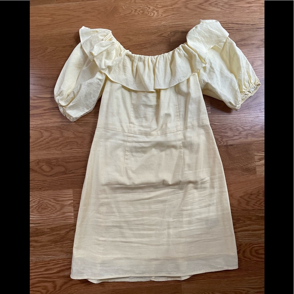 H&M off shoulder yellow dress